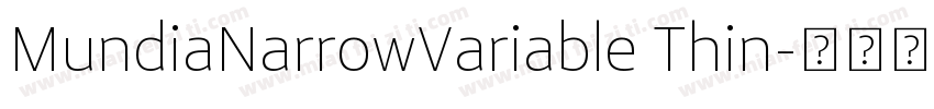 MundiaNarrowVariable Thin字体转换